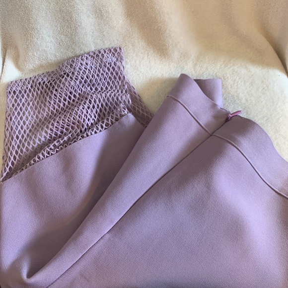 Fashion Nova Cardi B Women's Lavender Purple Mesh Bike Short Legging Capris Sz M - Picture 6 of 10